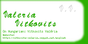 valeria vitkovits business card